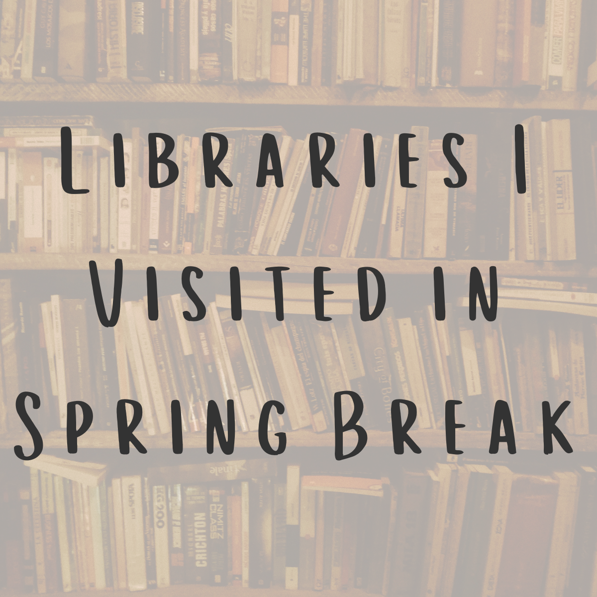 Libraries I Visited in Spring Break